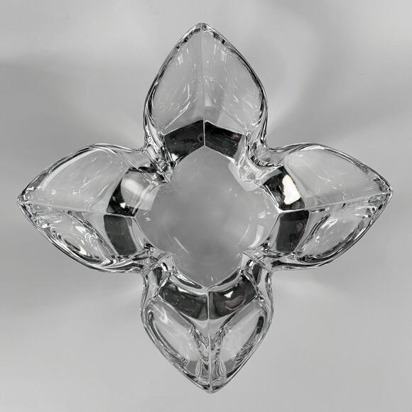 Orrefors Sweden Crystal Lotus Bowl Signed LH 1561/11 Lars Hellsten 9.5” MCM VTG - Picture 10 of 12